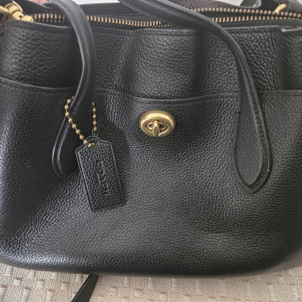 Coach Black Leather Women's Bag